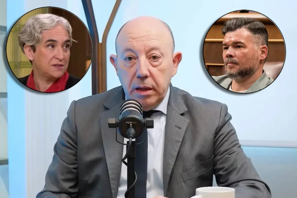 Gonzalo Bernardos, con Ada Colau y Gabriel Rufián