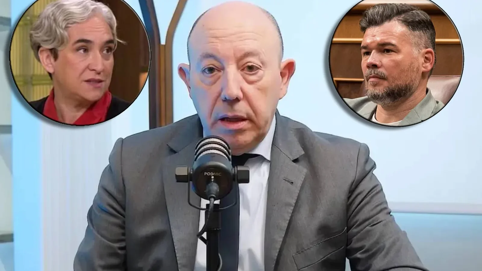 Gonzalo Bernardos, con Ada Colau y Gabriel Rufián