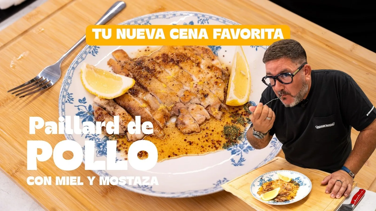 Dani García prueba su paillard de pollo con miel y mostaza