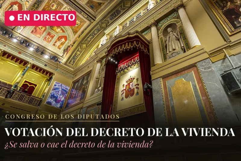 Votación del decreto de la vivienda en el Congreso de los Diputados, en directo
