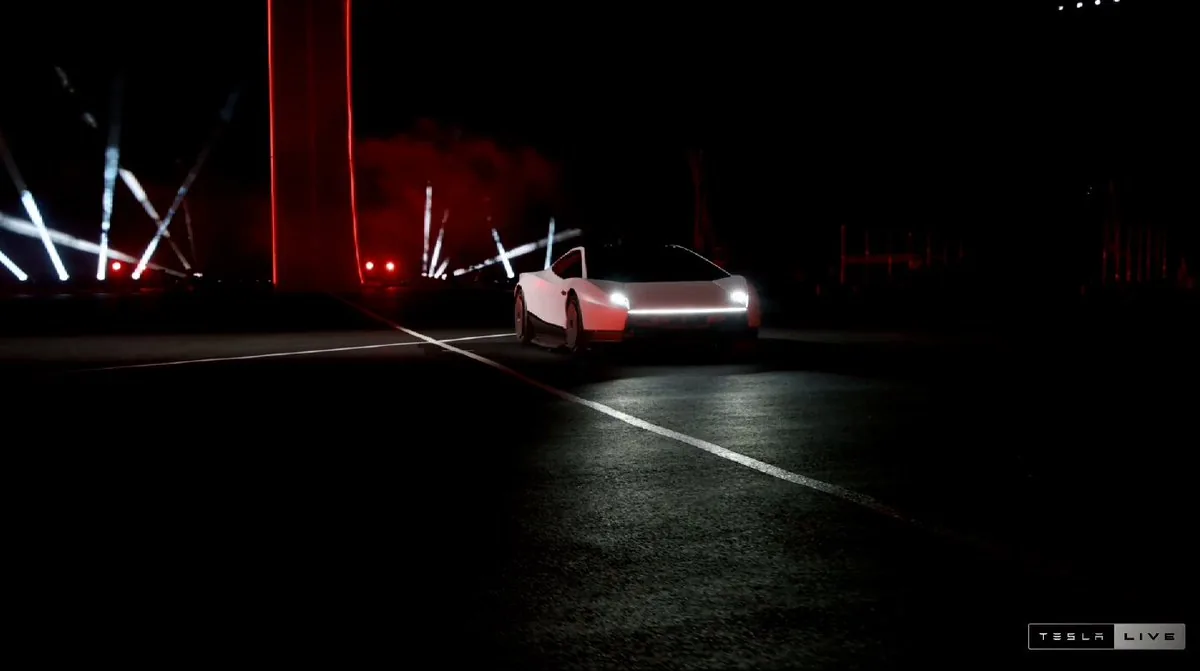 El nuevo Tesla Roadster en la presentación en directo de Tesla