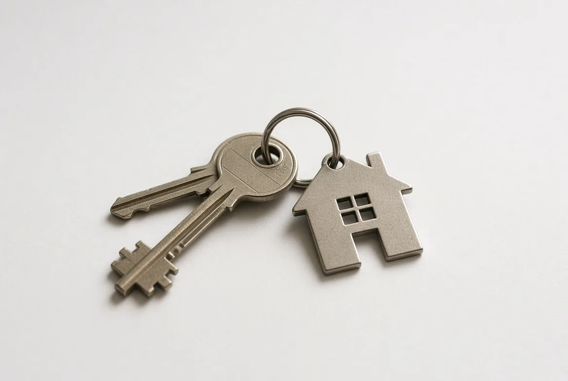Llaves de una vivienda con llavero en forma de casa