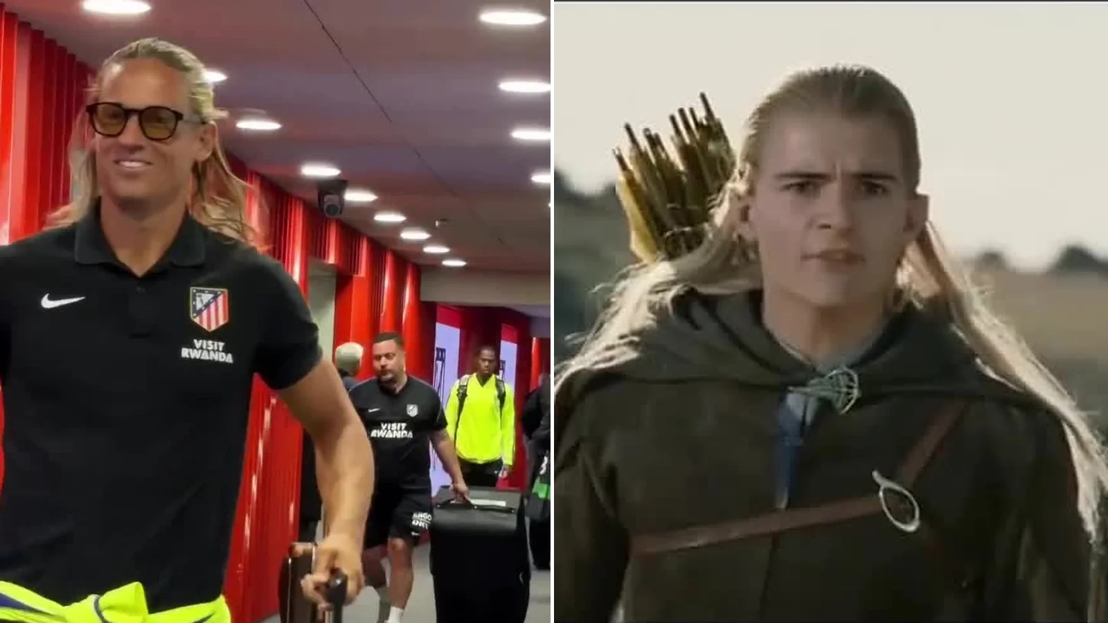 Marcos Llorente en el vídeo del Atlético de Madrid junto a Legolas