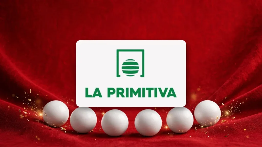Logotipo de La Primitiva sobre fondo ilustrativo